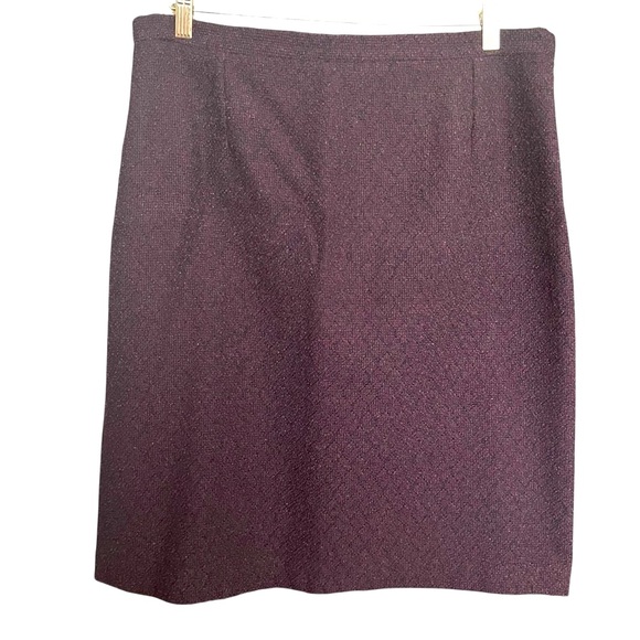 Cinzia Rocca Italian Wool Skirt Suit Classic VTG Luxury SZ14 Burgundy/Brown - Picture 4 of 16